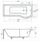 Акриловая ванна Besco  150x75 WAI-150-PP2 Правая