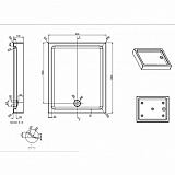 Душевой поддон Azario 900х1200х150 R/L, для ONTARIO 1231 900