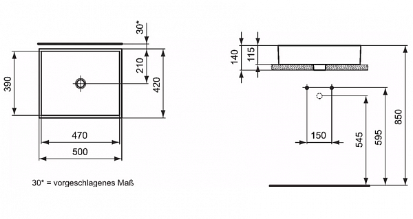 Раковина Ideal Standard Strada K077601 50 см