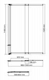 Стеклянная шторка на ванну Wasserkraft Main 41S02-100 WasserSchutz