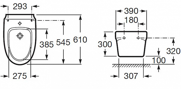 Биде Roca Khroma подвесное 357655000