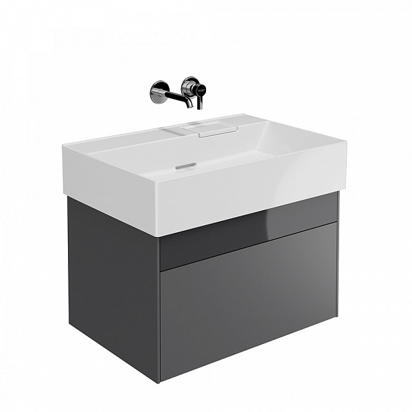 Тумба Kerama Marazzi LOGICA подвесная 2 ящика 70 см, стальной серый