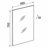 Зеркало Emmy Сатин 60х70