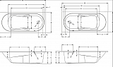 Акриловая ванна Riho Lazy 180х80 правая B082001005