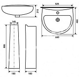 Пьедестал ГРАНД ЧЕРНЫЙ (КЕРАМИН)