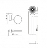 Ёршик для унитаза подвесной Wasserkraft K-28227