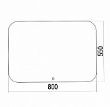 Зеркало AZARIO Паллада 800х550 сенсор выкл (LED-00002243)