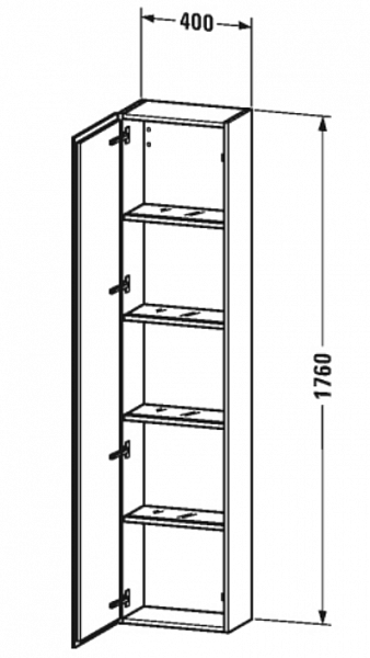 Шкаф-пенал Duravit L-Cube капучино L LC1170L8686