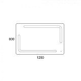 Зеркальная панель Otalia 125 с LED подсветкой и сенсором