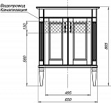 Тумба под раковину Aquanet Селена 70 белый, серебро 00246511