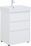 Тумба под раковину Aquanet Nova Lite 60 белый глянец (3 ящика) 00302469