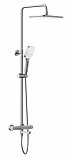 Душевая система VIVO (смеситель термостатический) с изливом 3 режима шланг 150 металл квадрат