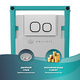 Кнопка смыва Glas White для инсталляции Hasvik (Хасвик), ABS пластик+Стекло