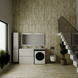 Тумба напольная "Даллас 150", 2 ящика, Люкс белая, под раковину, PLUS СС-00002303