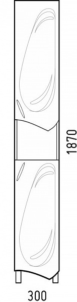 Шкаф-пенал Corozo Кентис 30 белый SD-00000335