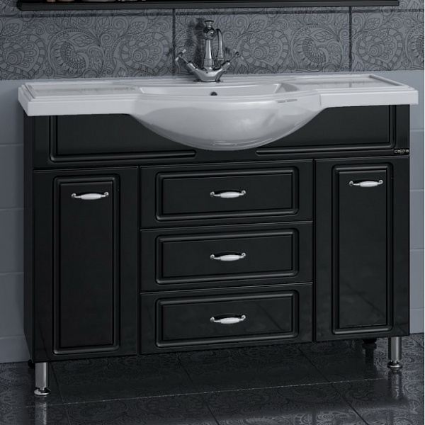 Тумба под раковину Монарх 120 черная Санта 700160