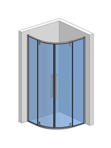 Душевой уголок AQUAme 800*800*1950мм., стекло 6мм, цвет профиля хром.