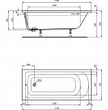 Акриловая ванна Ideal Standard Hotline K274601 170х75 без гидромассажа