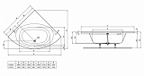 Акриловая ванна Ideal Standard Hotline K275101 140x140