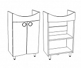 Тумба под раковину Corozo Ультра Флора 55 NEW белая SD-00000362