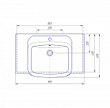 Раковина Домино 90 SD-00000378