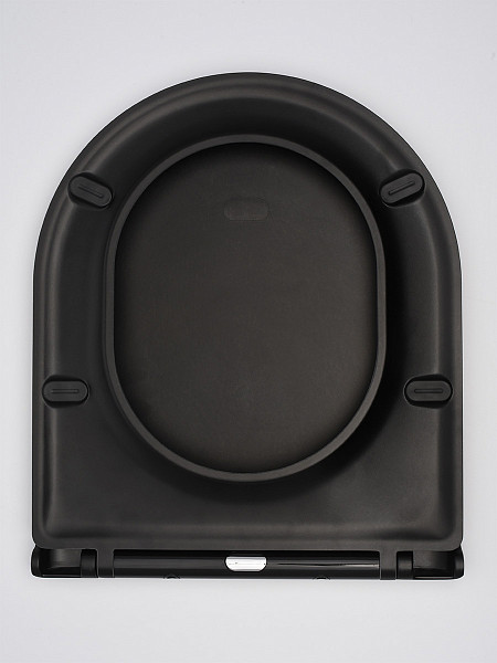 AQM1206 Сиденье тонкое AQUAme быстросъемное с микролифтом, цвет черный матовый