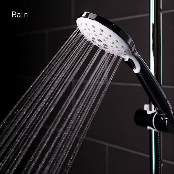 Душевой гарнитур с верхней лейкой, белый, Ray, IDDIS, RAYSW3Fi76