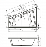Акриловая ванна Riho Doppio Plug&Play 180x130 правая BD4400500000000