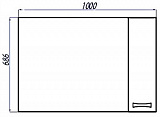 Зеркало-шкаф Акватон Диор 100x69 1A167902DR01R правый