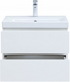 Тумба под раковину Aquanet Беркли 60 белый глянец (2 ящика) 00302349
