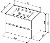 Тумба под раковину Aquanet Алвита New 70 2 ящика, антрацит 00303908