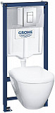 Инсталляция для унитаза 4 в 1 GROHE Solido Perfect с подвесным унитазом 39186000
