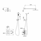 Душевая система "Koller Pool" CTQ021  с термостатом скрытого монтажа