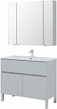 Мебель для ванной Aquanet Алвита New 100 1 ящик, 2 дверцы, серый 00273990