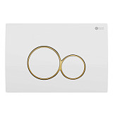 Сет: Система инсталляции Point Элемент для подвесного унитаза PN45120 + Клавиша смыва для инсталляции Point Виктория, белая/золото, PN44061WG + Унитаз подвесной Point Меркурий безободковый, сиденье дюропласт микролифт, быстросъем, белый PN41831