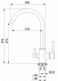 Смеситель для кухни Granula GR-2168 черный, 2168bl