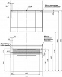 Тумба под раковину Aquanet Верона 100 белый (подвесная 2 ящика) 00175382