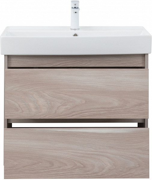 Тумба под раковину Aquanet Nova Lite 75 орех светлый (2 ящика) 00287885