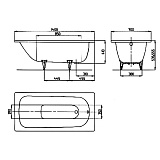 Стальная ванна Kaldewei Saniform Plus 140x70 111500010001 standard mod. 360-1