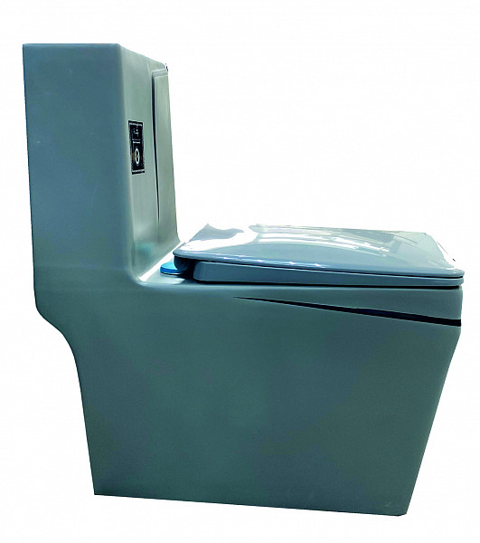 EY-9012 Унитаз -моноблок, с сиденьем термопласт с микролифтом белый/черный