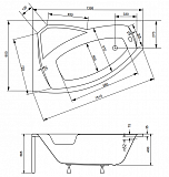 Акриловая ванна Besco Rima 140x90 WAR-140-NL Левая