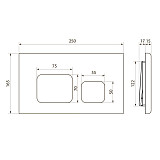 Клавиша смыва Point Афина PN44041BB для инсталляции, бронза брашированная