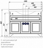 Тумба под раковину Акватон Идель 104 см 1A197801IDM80