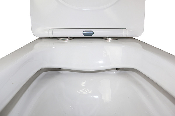 Унитаз-компакт Azario FRETTA Square N 340х650х770 напольный, безободковый, c быстросъемным сиденьем микролифт (AZ-1038A N)