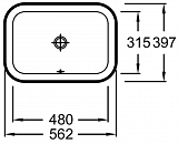 Встраиваемая раковина Jacob Delafon Vox 56,2х39,7 см EYA102-00