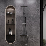 936740300 Scandinavian Pure душевая система с ванно душевым смесителем, чёрный