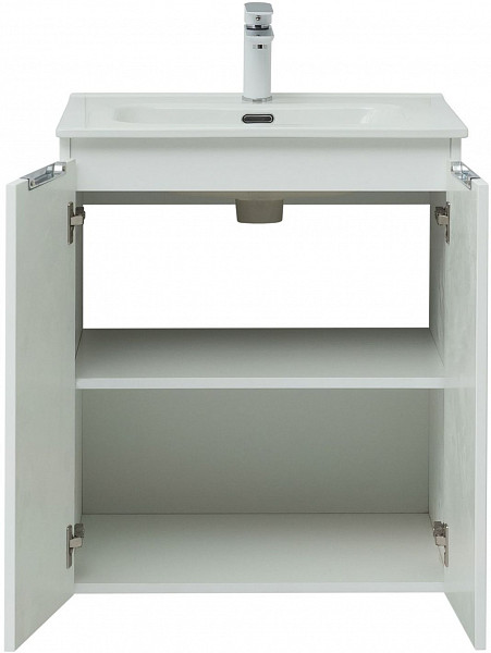 Тумба под раковину Aquanet Алвита New 60 2 дверцы, белый матовый 00277522