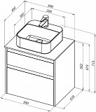 Тумба под раковину Aquanet Nova Lite 60 дуб рустикальный (2 ящика) 00249512