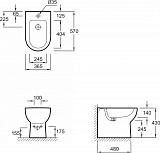Биде напольное Jacob Delafon Odeon Up E4738