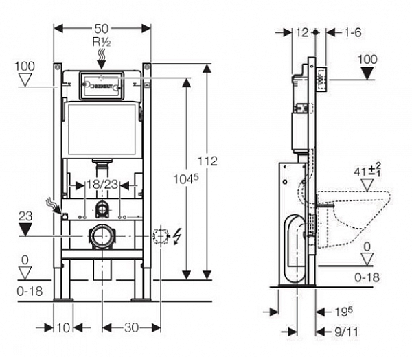Система инсталляции Geberit Duofix Delta 458.102.21.1